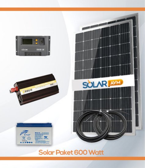 600 Watt Solar Paket Off Grid Güneş Enerji Sistemi resmi