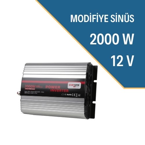 Carspa 2000 Watt 12 Volt Modifiye Sinüs İnverter SolarAVM