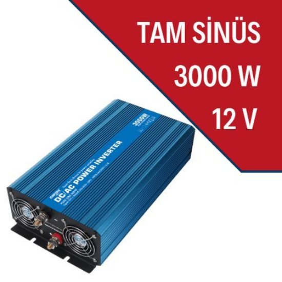 Carspa 3000 Watt 12 Volt Tam Sinüs İnverter SolarAVM