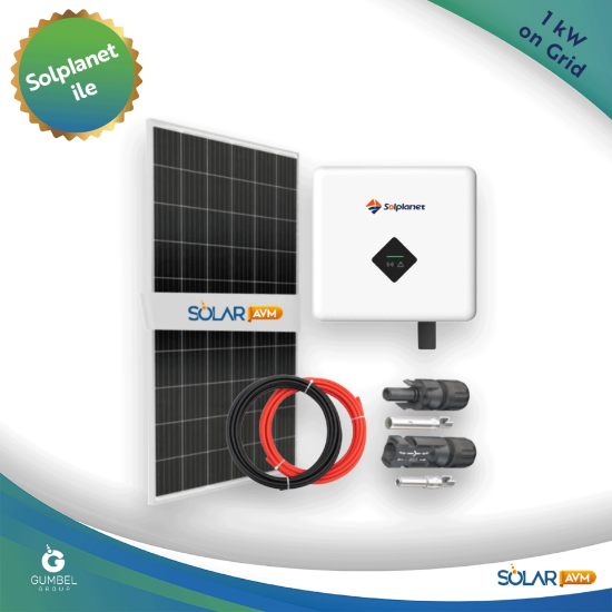1 kW Solar Paket On Grid Güneş Enerji Sistemi (GES) - SolPlanet İnverter İle
