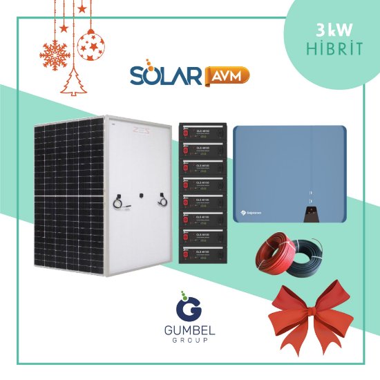 3 kW Hibrit Solar Paket Sistemi resmi