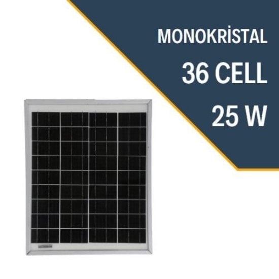 25 watt güneş paneli lexron monokristal