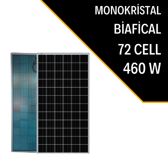 460W BİAFİCAL MONOKRİSTAL GÜNEŞ PANELİ resmi