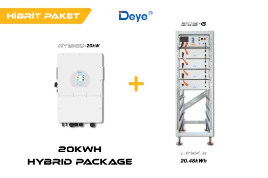 DEYE 20.48 kWh Hibrit Paketi (High Voltage) resmi