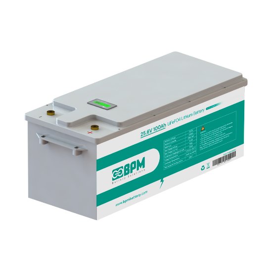 BPM 25,6V 100Ah LiFePO4 Lityum Batarya 