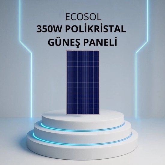 350W ECOSOL POLYKRISTAL GÜNEŞ PANELİ resmi