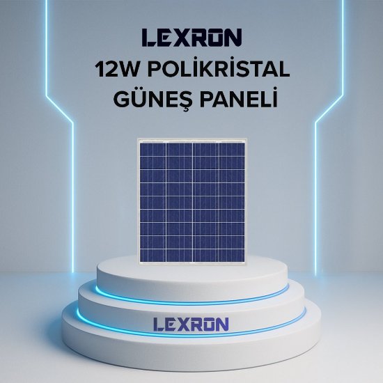 12W POLİKRİSTAL GÜNEŞ PANELİ resmi